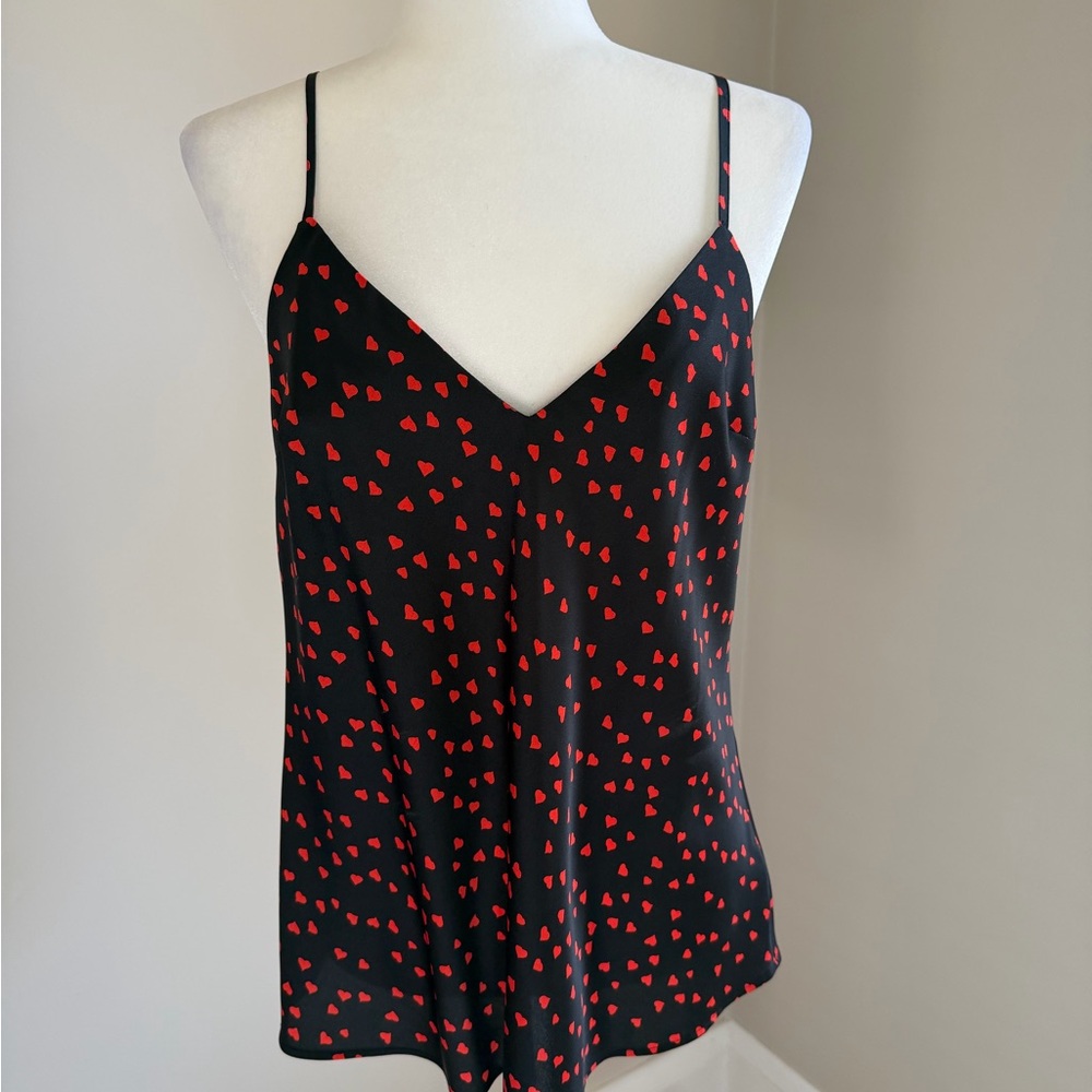 Sanctuary | Black Camisole with Red Heart Print | size m